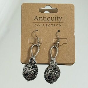 Antiquity Collection Filigree Globe Dangle Earrings